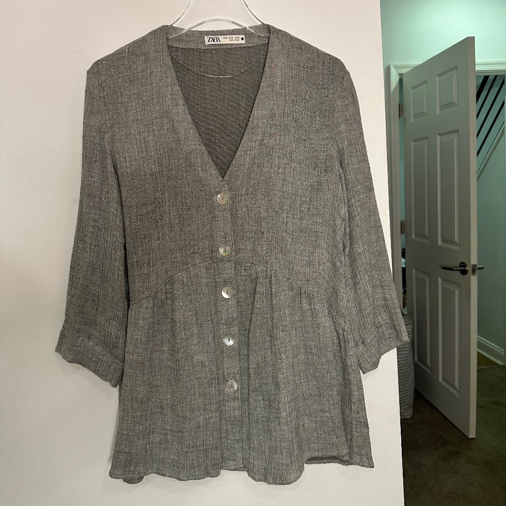 Zara Grey Mini Dress/Long Shirt
